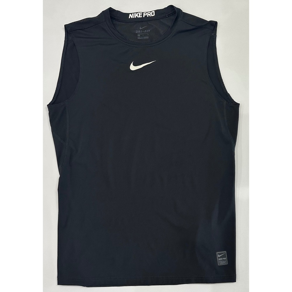 Nike Pro Dri-FIT Mens Sleeveless Compression Shirt Black Large 477453-010